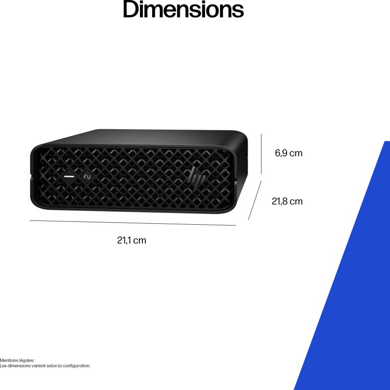 HP Z2 G1i Intel Core Ultra 7 265 16 Go DDR5-SDRAM 1 To SSD NVIDIA RTX A400 Windows 11 Pro Mini PC Station de travail AI Workstation, AI PC Noir