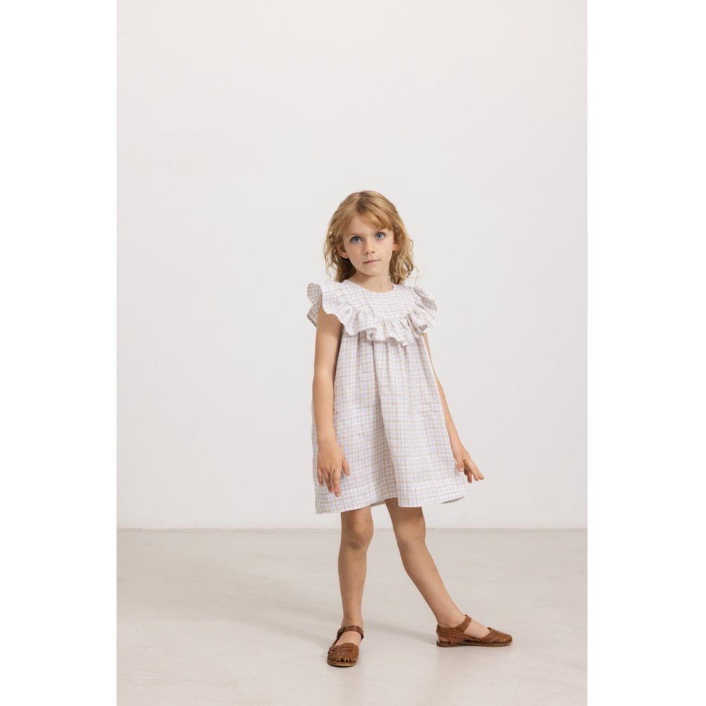 Køb MarMar Fine Linen Summer Check Drine SS Kjole