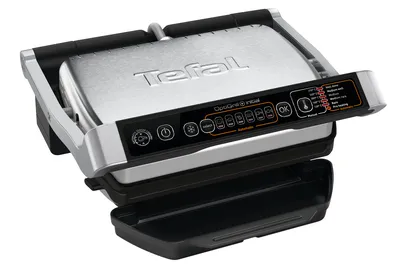Tefal OptiGrill  GC706D34 - Grill - elektrisk - 600 cm2 - rustfrit stål/sort
