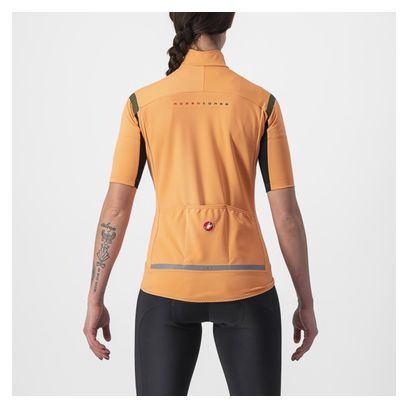 Maillot Manches Courtes Femme Castelli Gabba RoS 2 Orange/Khaki