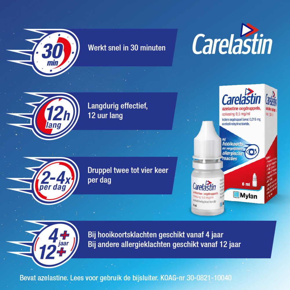 Carelastin Oogdruppels bij Hooikoorts6 ml
