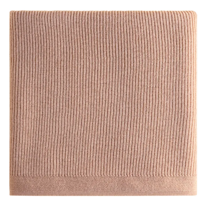 Hvid Couverture Felix Laine Mérinos | Rose pâle