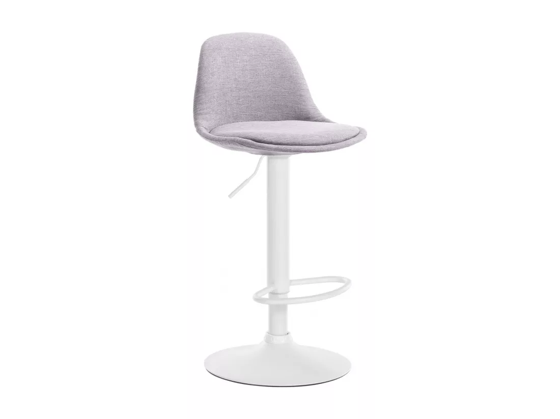 Tabouret de bar - Tissu & Métal - Gris - Kiel