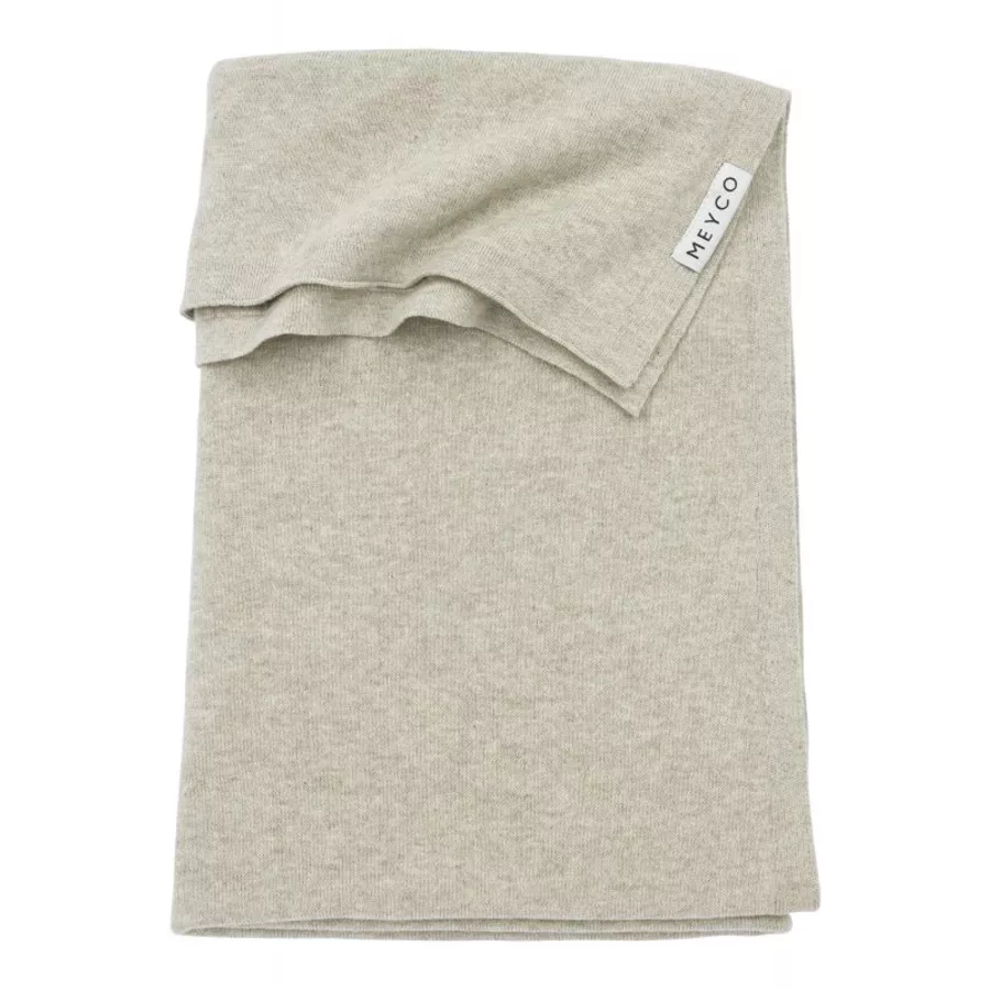 MEYCO Babydecke klein Knit Basic Sand Melange 75 x 100 cm