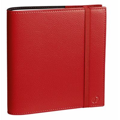 Agenda à élastique Time&Life Medium - 1 semaine sur 2 pages - 16 x 16 cm - rouge vermillon - Quo Vadis
