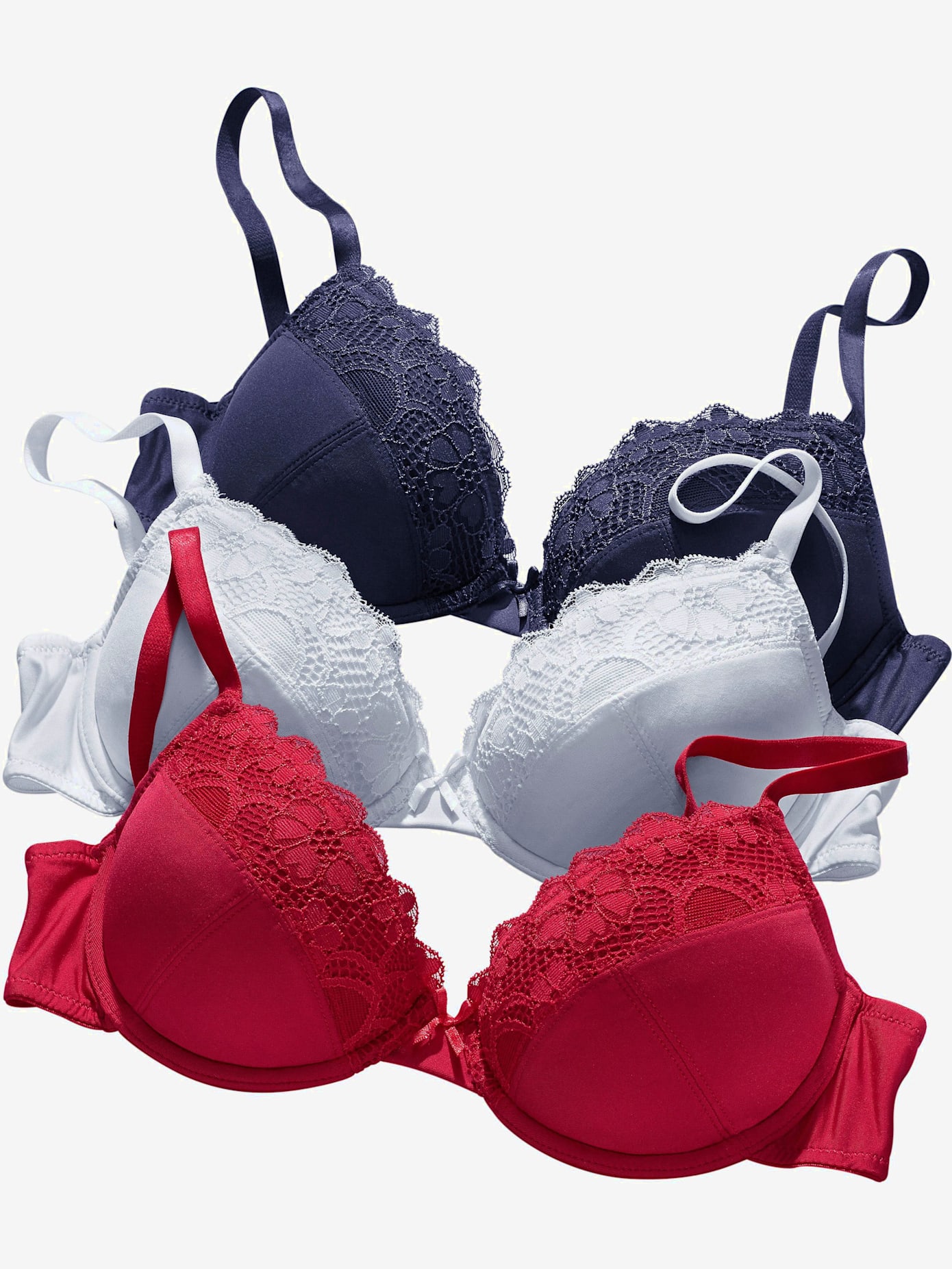 Joli soutien-gorge push-up avec dentelle jacquard douce