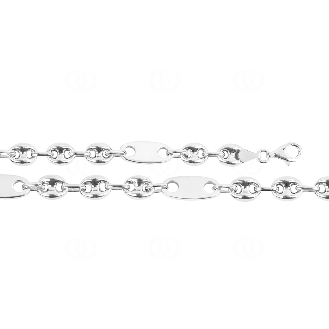 Schiffsankerarmband 3+1 925 Silber 10mm