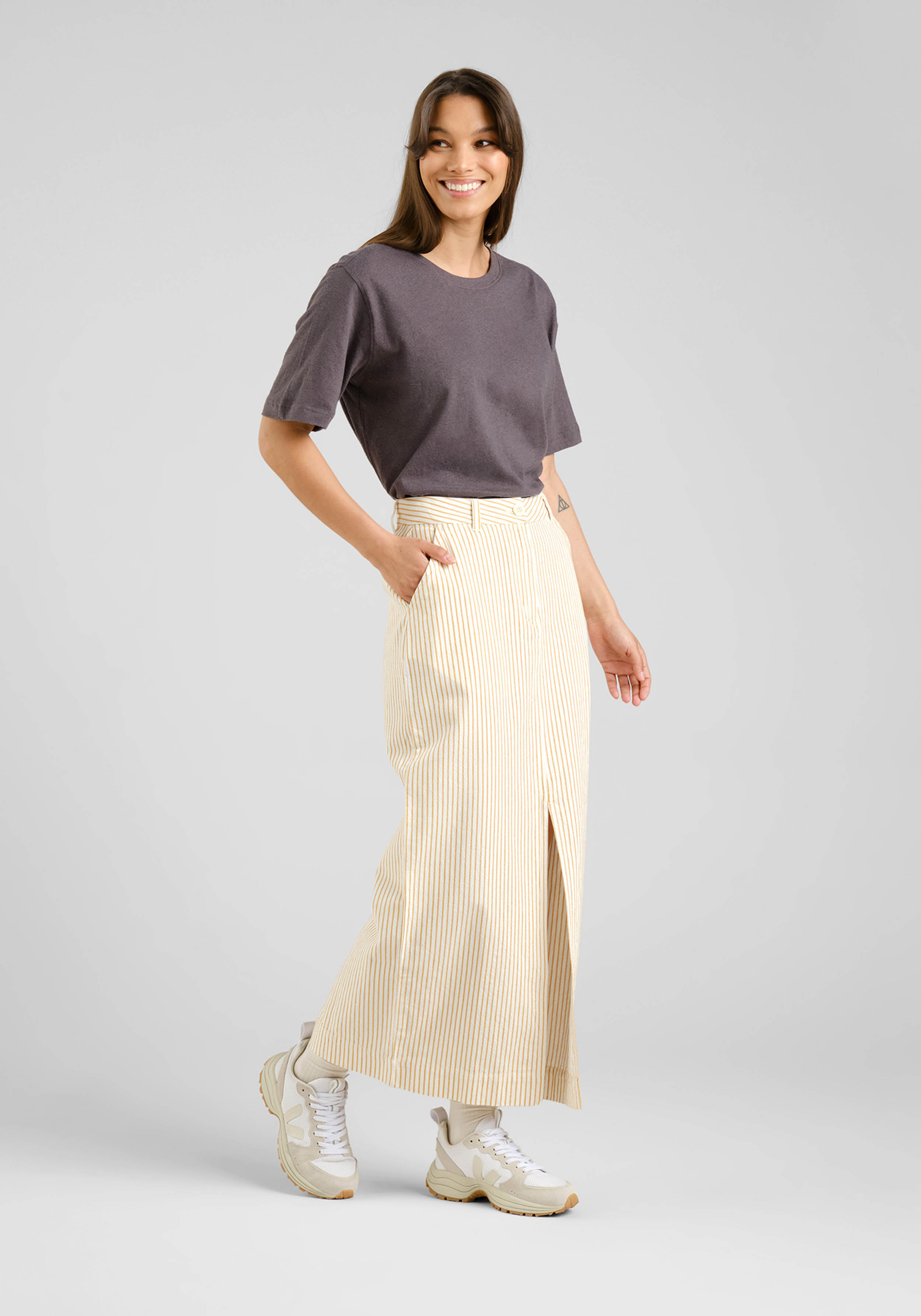 Dedicated Jeans-Rock Finsta Work Stripe Yellow