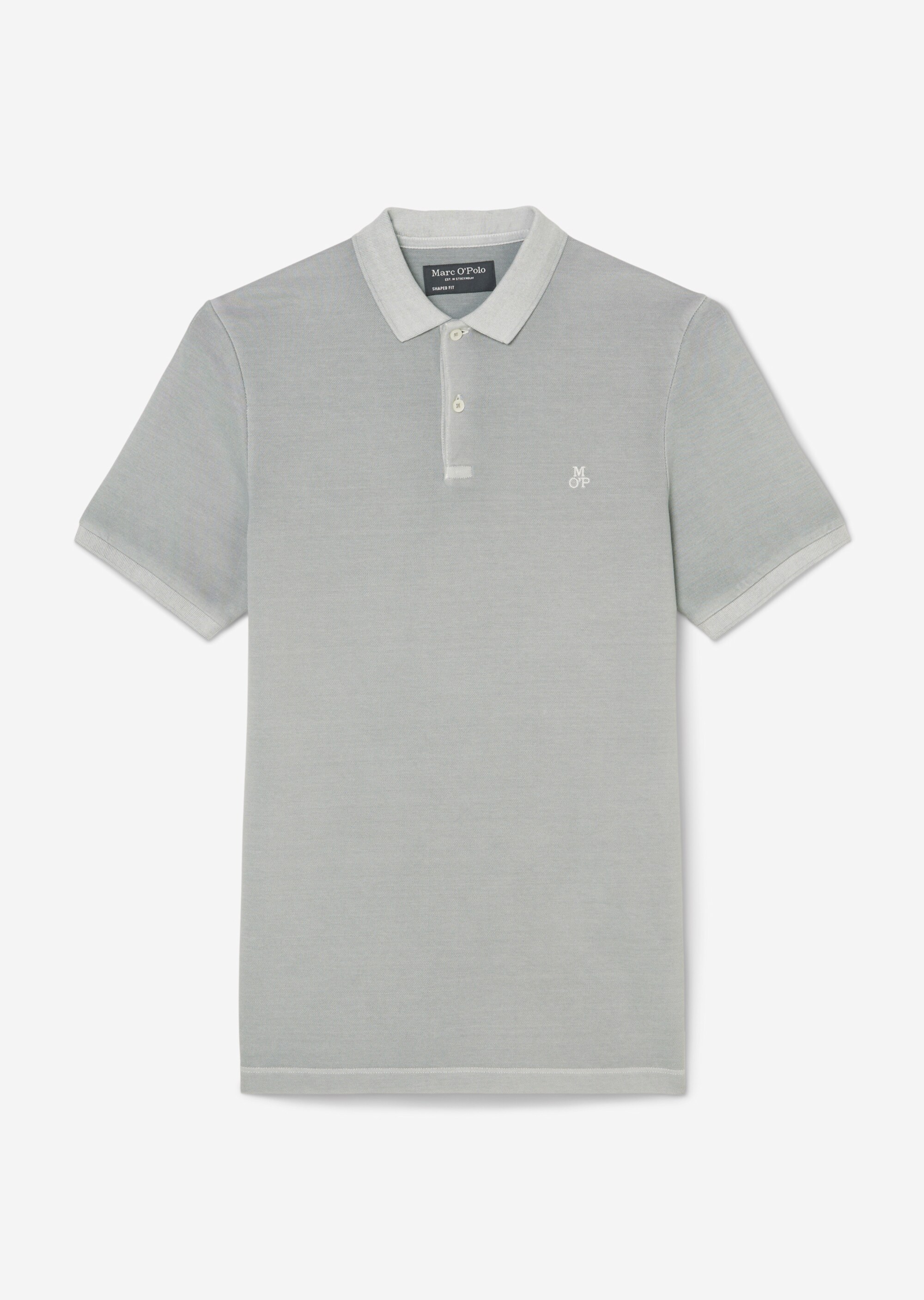 Kurzarm-Poloshirt Piqué shaped aus Organic Cotton-Stretch
