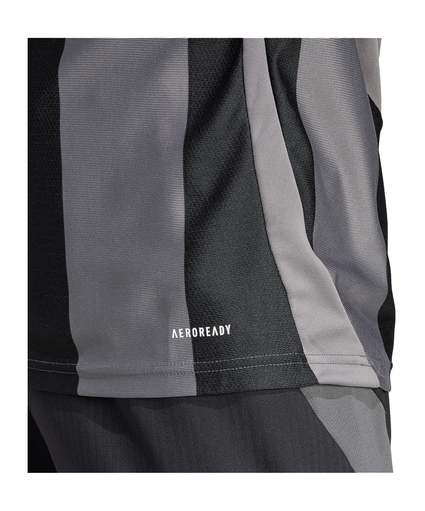 adidas Striped 24 Trikot Grau Schwarz