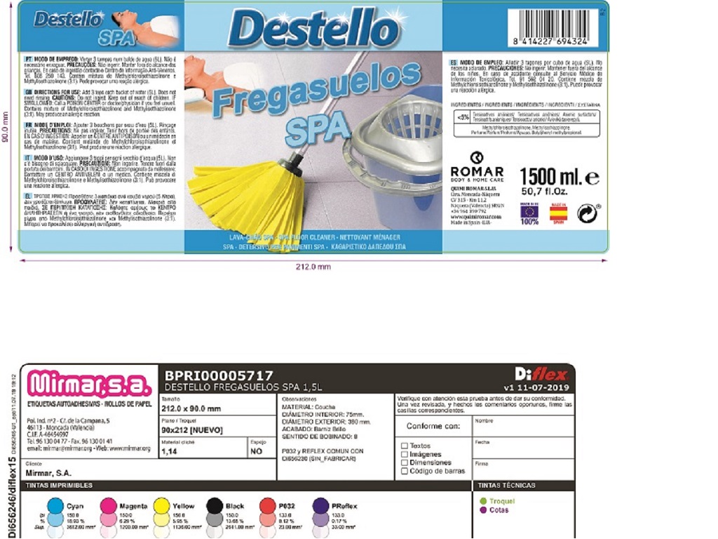 LAVA CHÃO DESTELLO SPA 1.5L