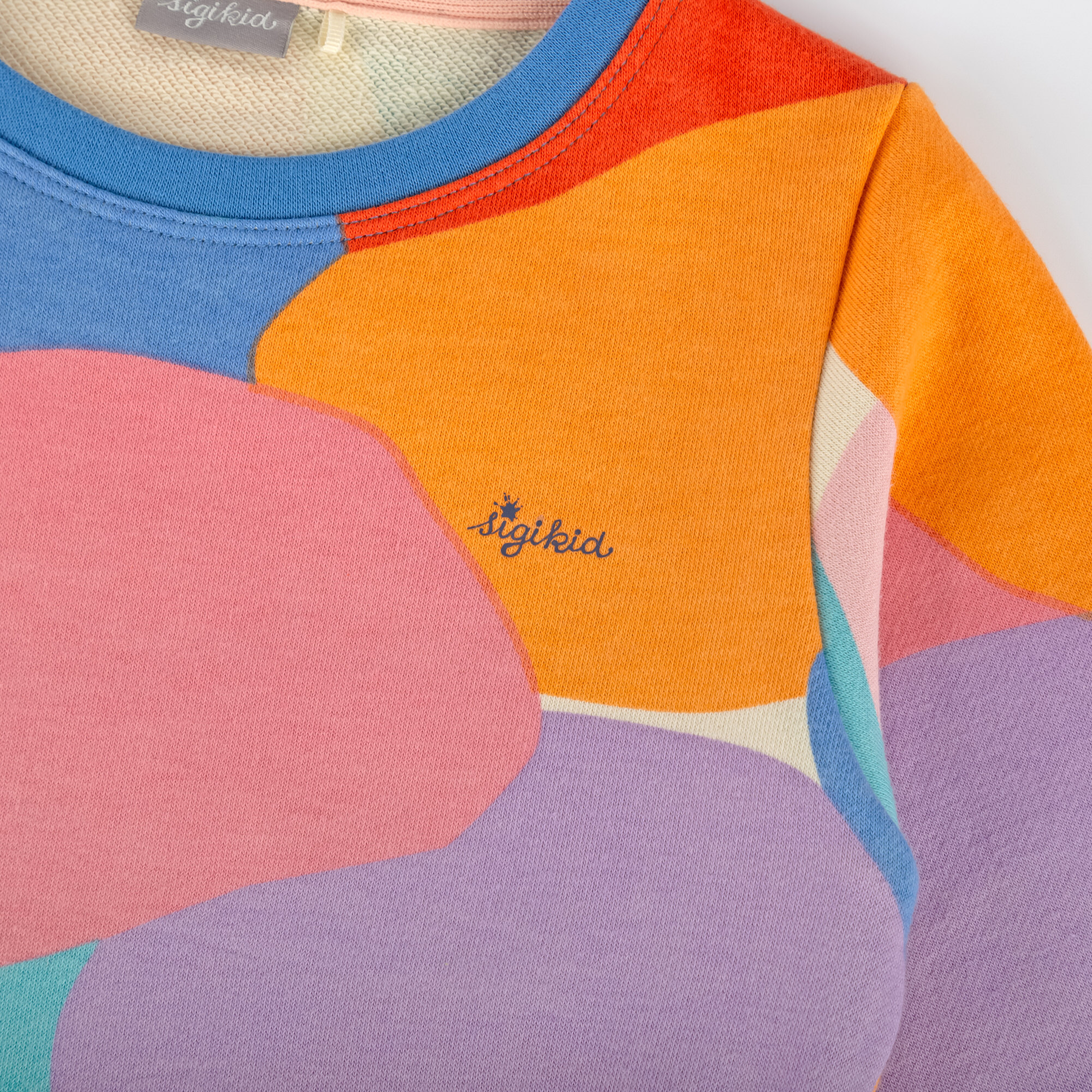 Sweatshirt M - SKATING FLAMINGO PATTERN in bunt