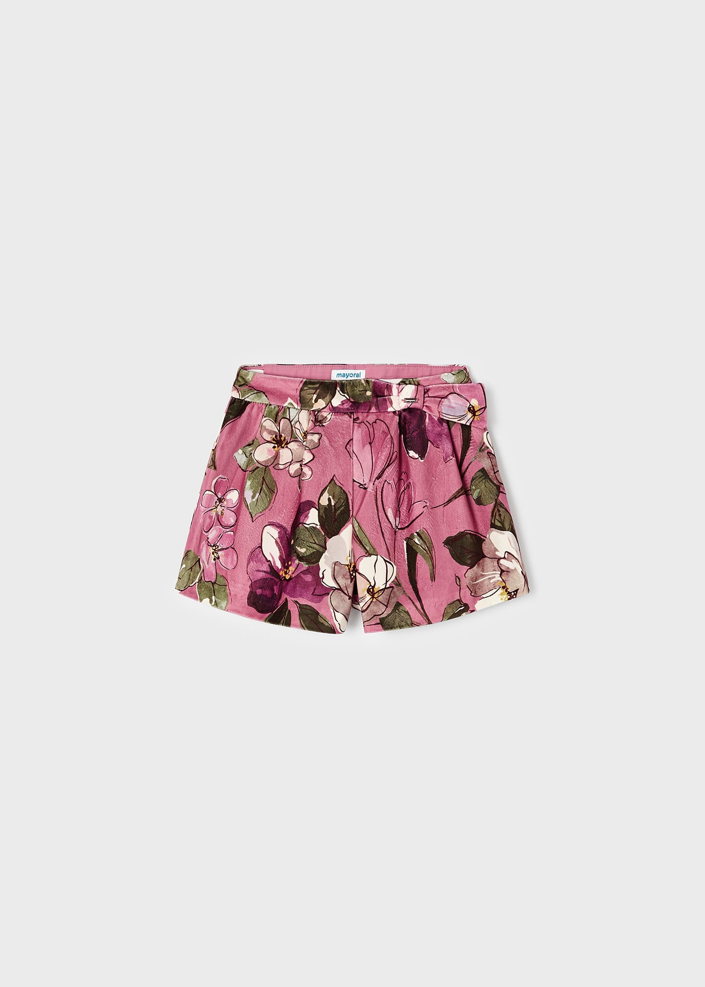 Shorts de veludo estampado para meninas