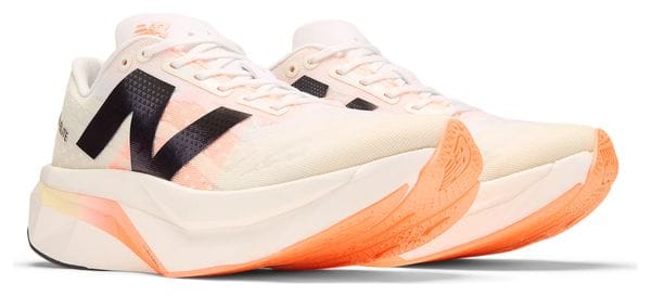 Chaussures Running New Balance FuelCell SuperComp Elite v4 Blanc/Orange Femme