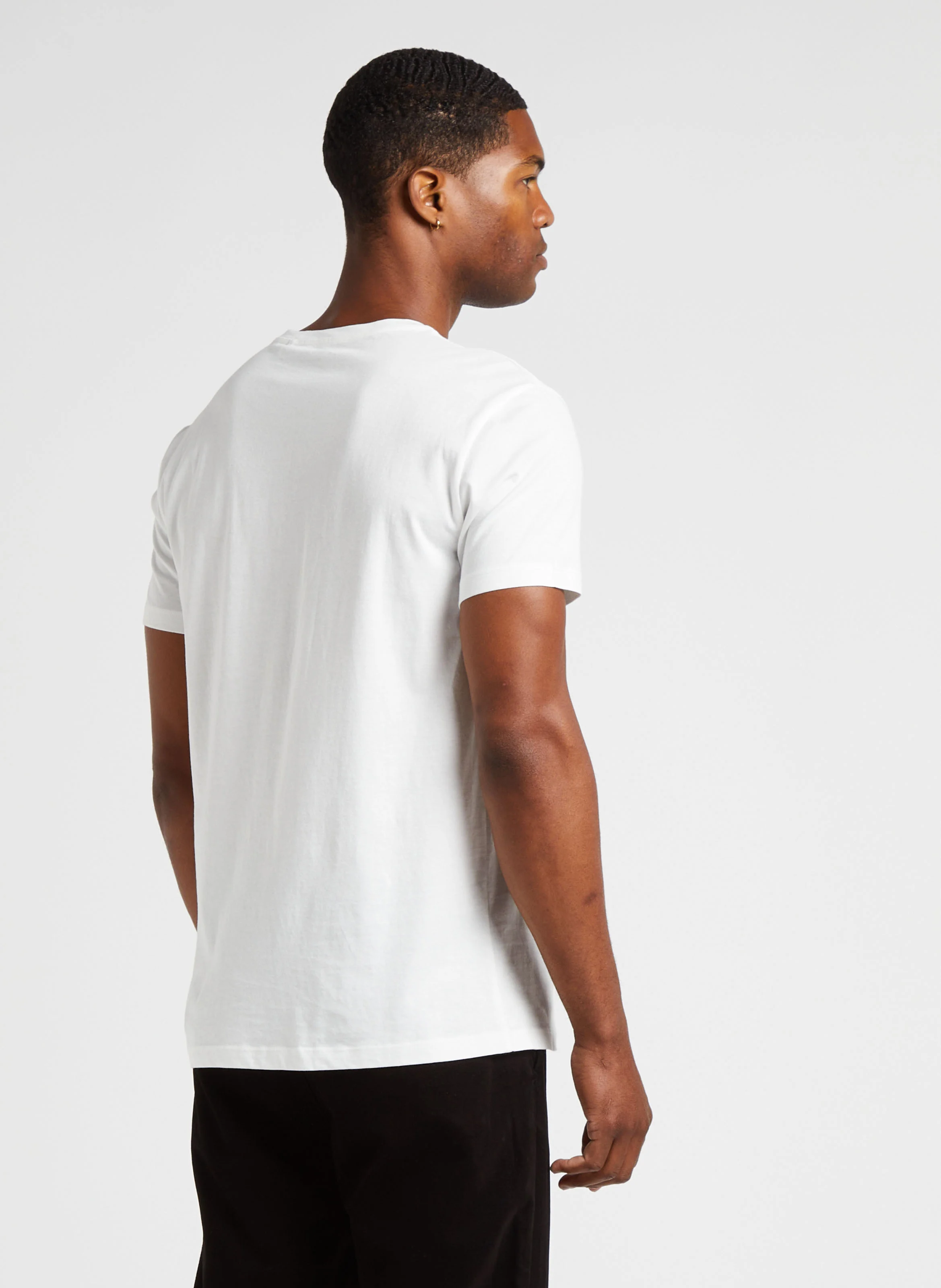 Tee-shirt col rond sérigraphié en coton | Blanc