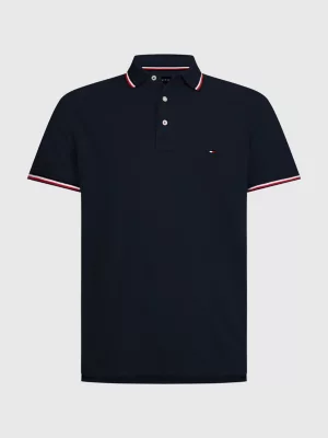 Polo de algodão orgânico com corte slim