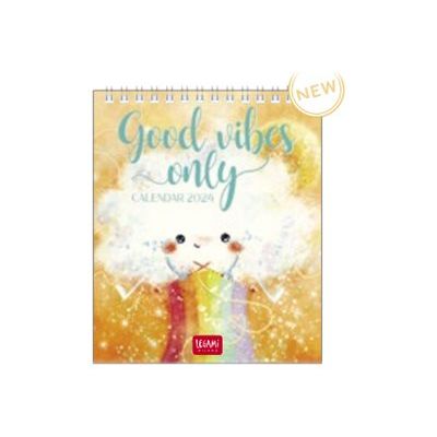 Legami Special Edition - Calendrier 2024 - 12 x 14,5 cm - bonnes vibrations seulement