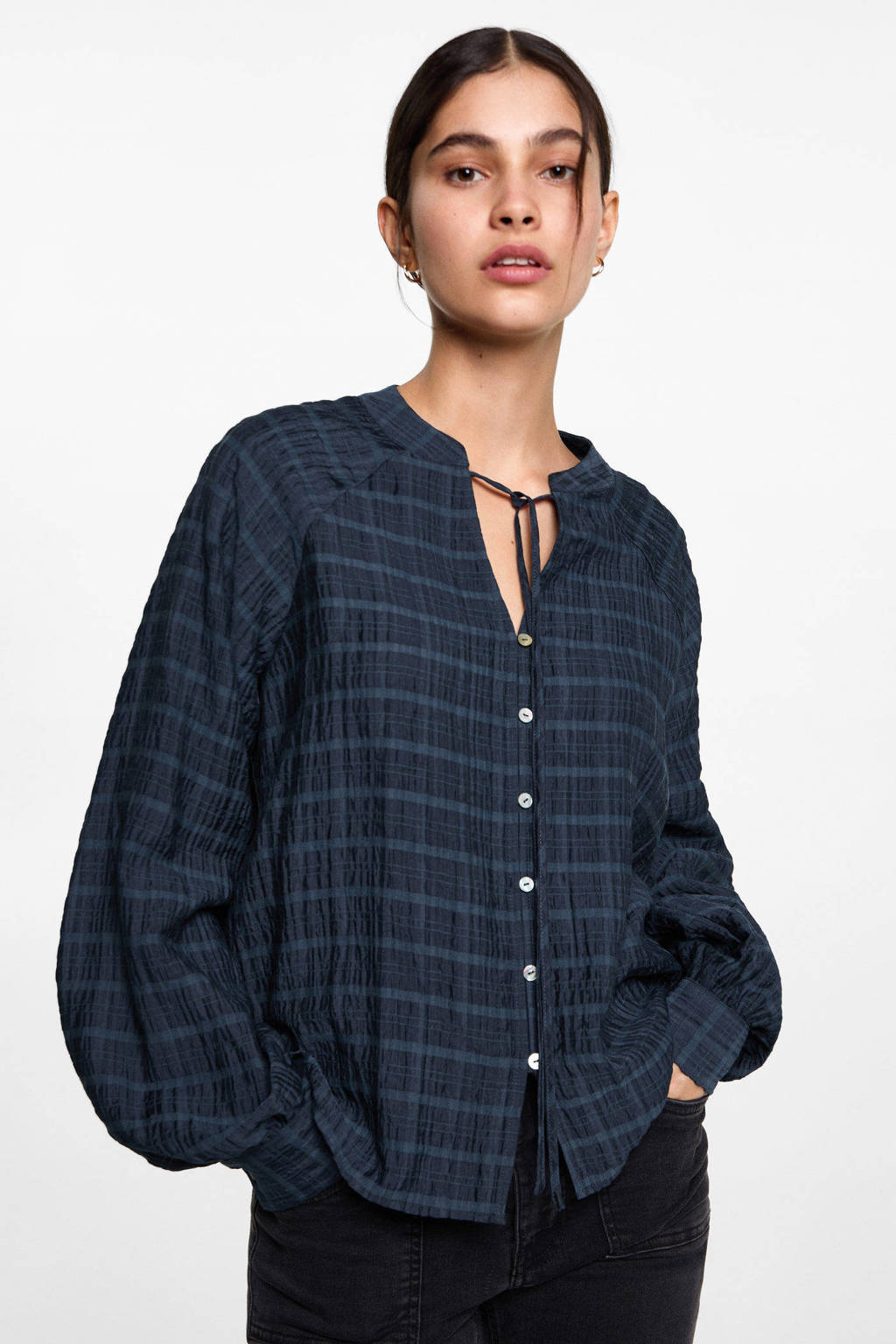 MANGO TEEN blouse donkerblauw