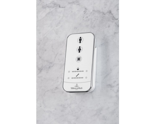 Villeroy & Boch ViClean-I 100 douchetoiletset, diepe spoeling, open rand, glanzend wit met coating, met toiletzitting V0E100R1