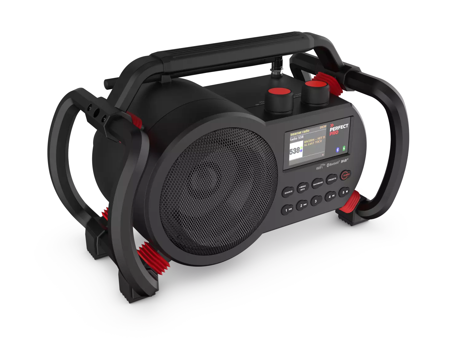 PerfectPro NBX2 NETBOX Bouwradio - FM RDS - DAB  - bluetooth - AUX-in - werkt op netstroom en batterij