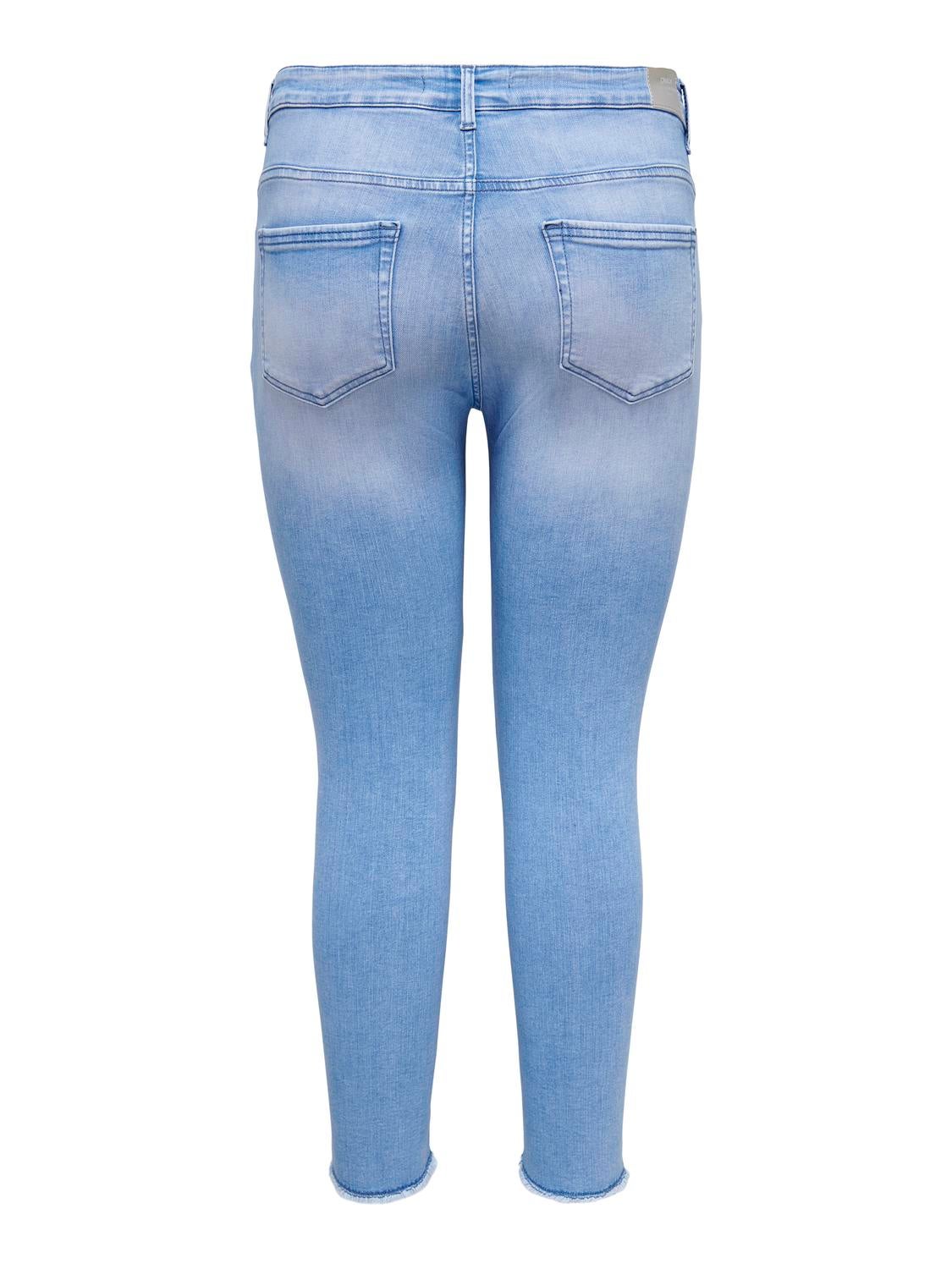 CARWILLY Mittlere Taille Skinny Fit Jeans Light Blue Denim