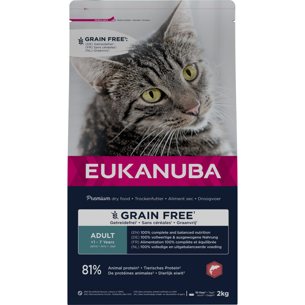 Eukanuba Kat Adult Graanvrij Zalm2 kg