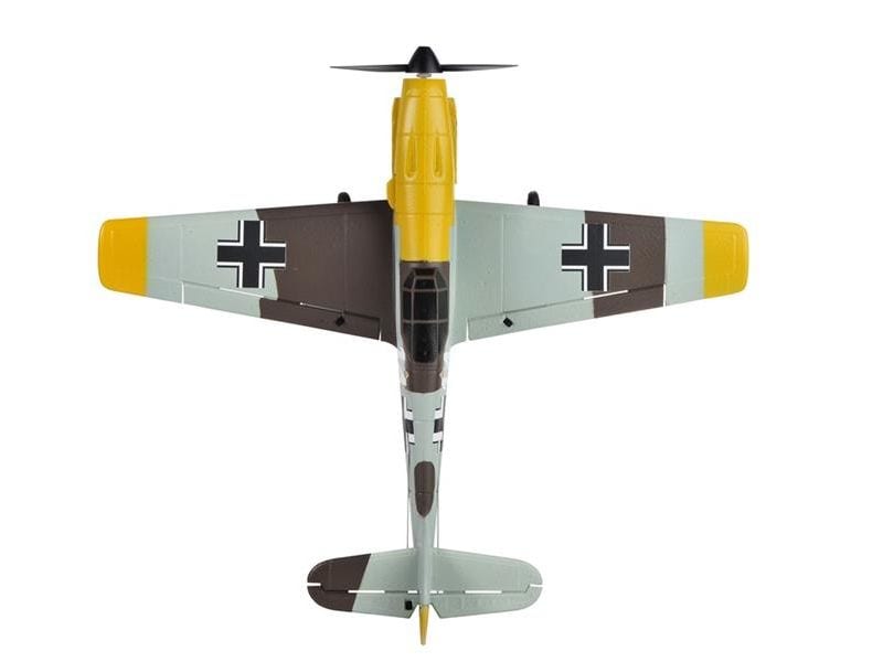 TOP-RC Warbird Mini BF-109 450 mm, Gelb, RTF Kleines 4-Kanal RC-Flugzeug mit Gyro