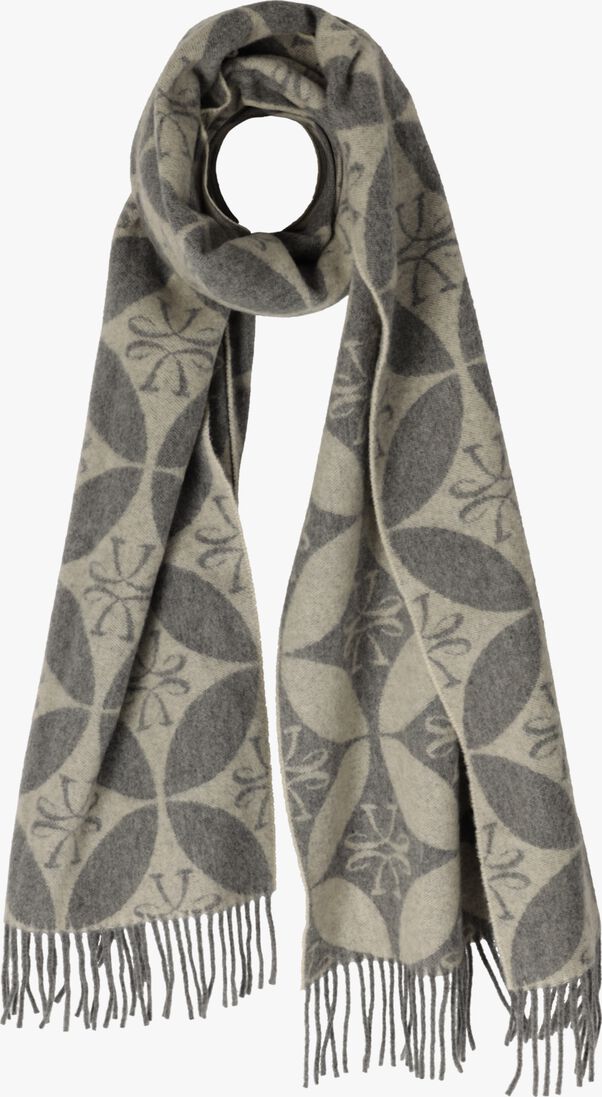 grijze jacob cohen sjaal sciarpa jacquard c frange