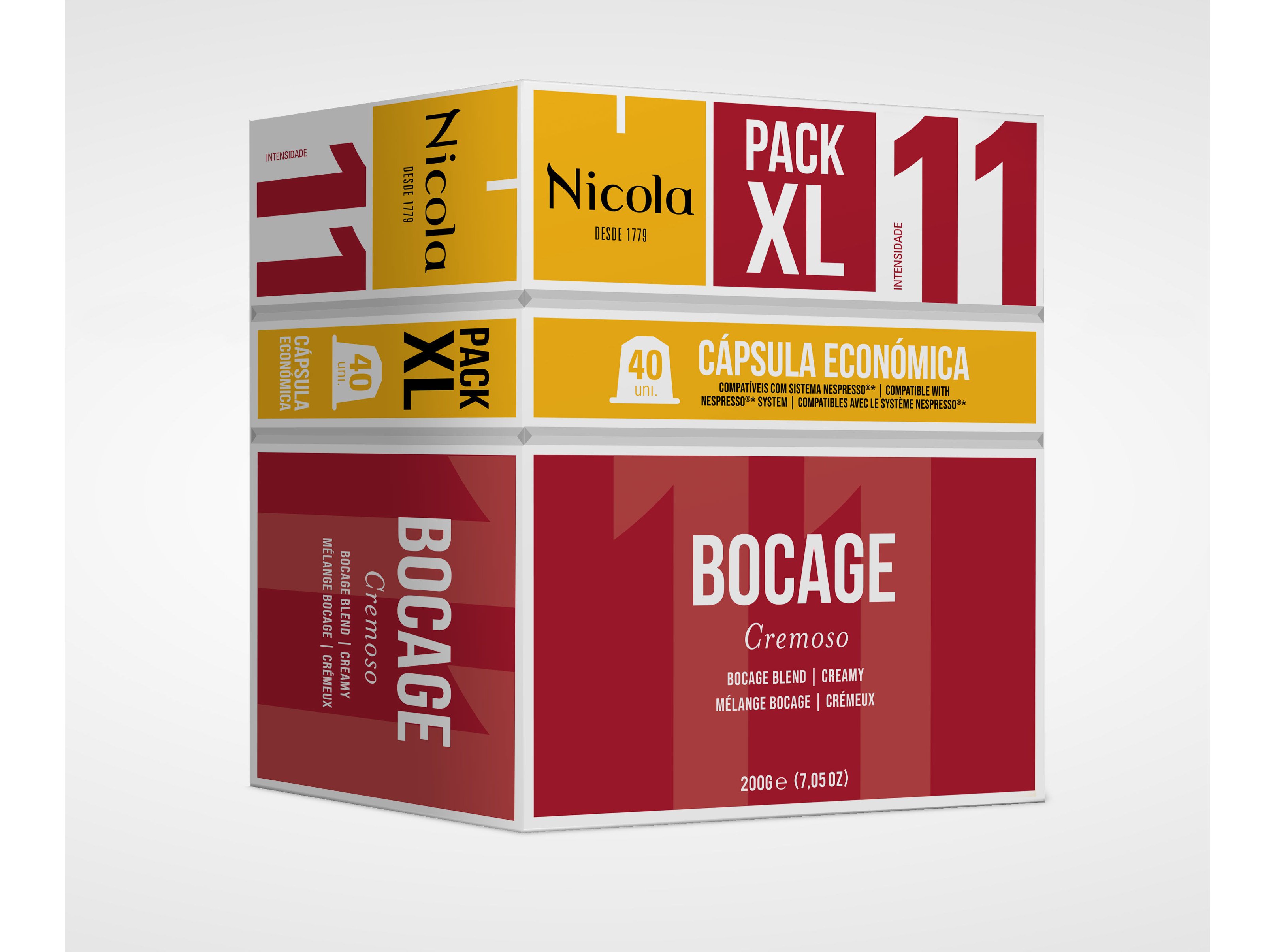CÁPSULAS NICOLA BOCAGE XL PP NSP 40 UN