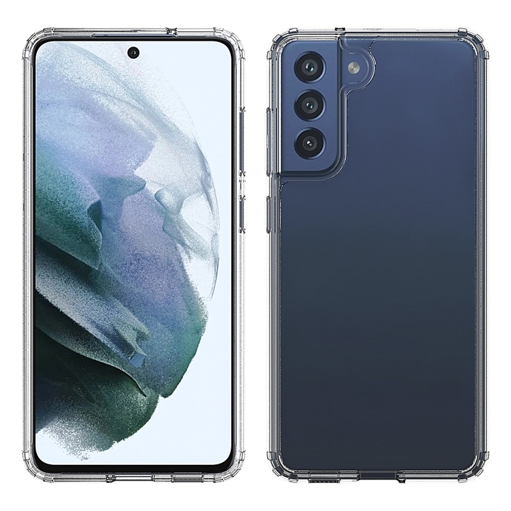 Samsung Galaxy S21 FE 5G Hybrid Hülle TPU Bumper   Acryl Rückseite - Transparent