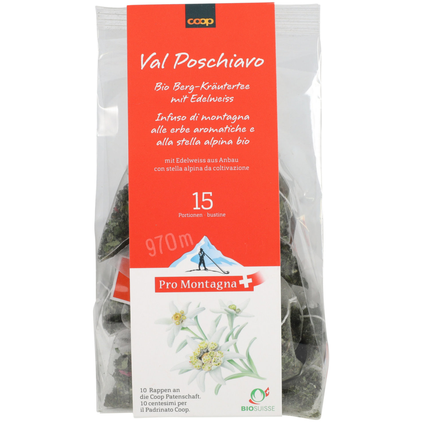Pro Montagna Kräutertee mit Edelweiss 15 Beutel