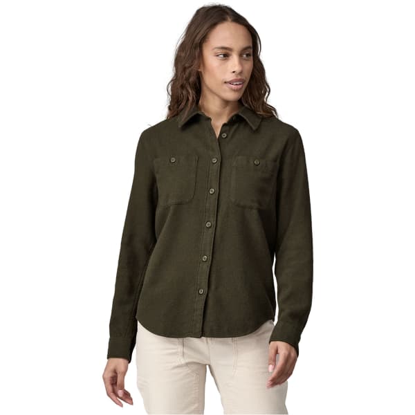 Chemise PATAGONIA W'S FJORD FLANNEL SHIRT WHOLE WEAVE: PINE NEEDLE GREEN