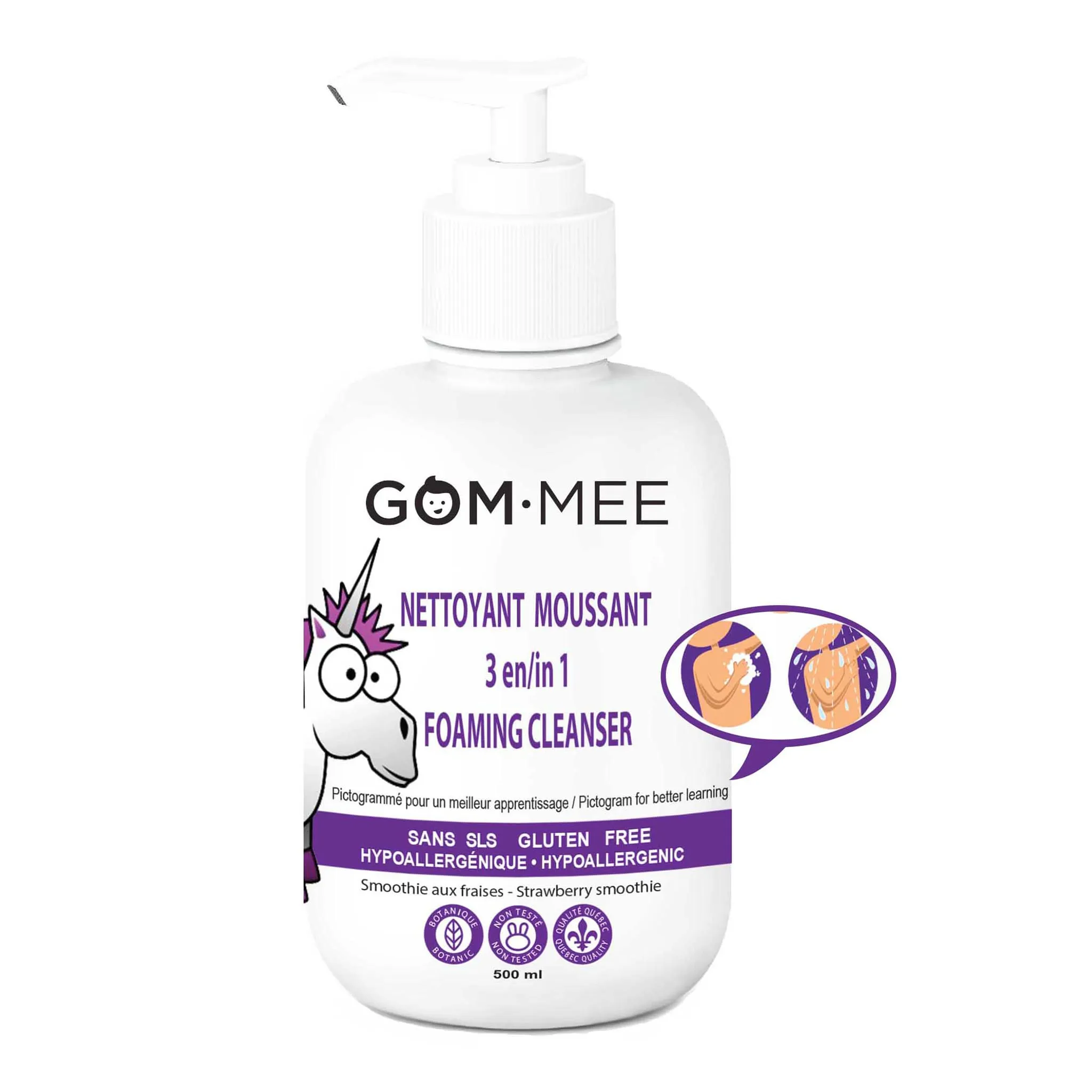 Gom-mee Nettoyant Moussant 3-en-1 - Licorne