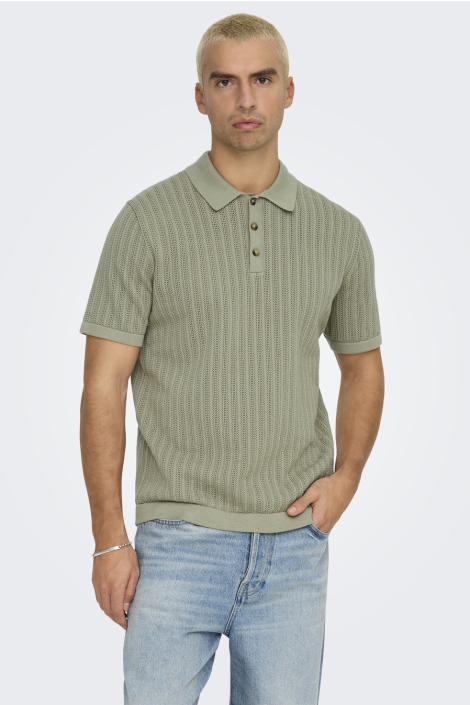 Only & Sons groene heren polo
