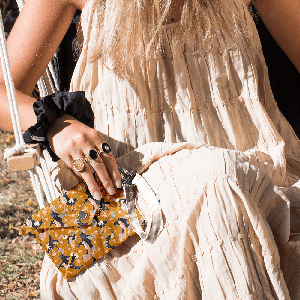 Petite Pochette Enveloppe Coton D'or