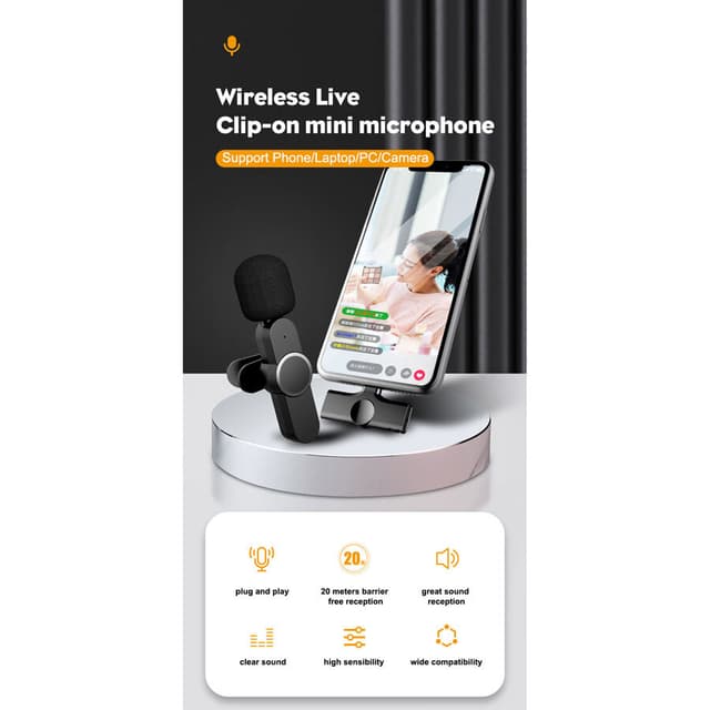 Lippa Dobbelt Trådløs Lavalier Mikrofon, USB-C