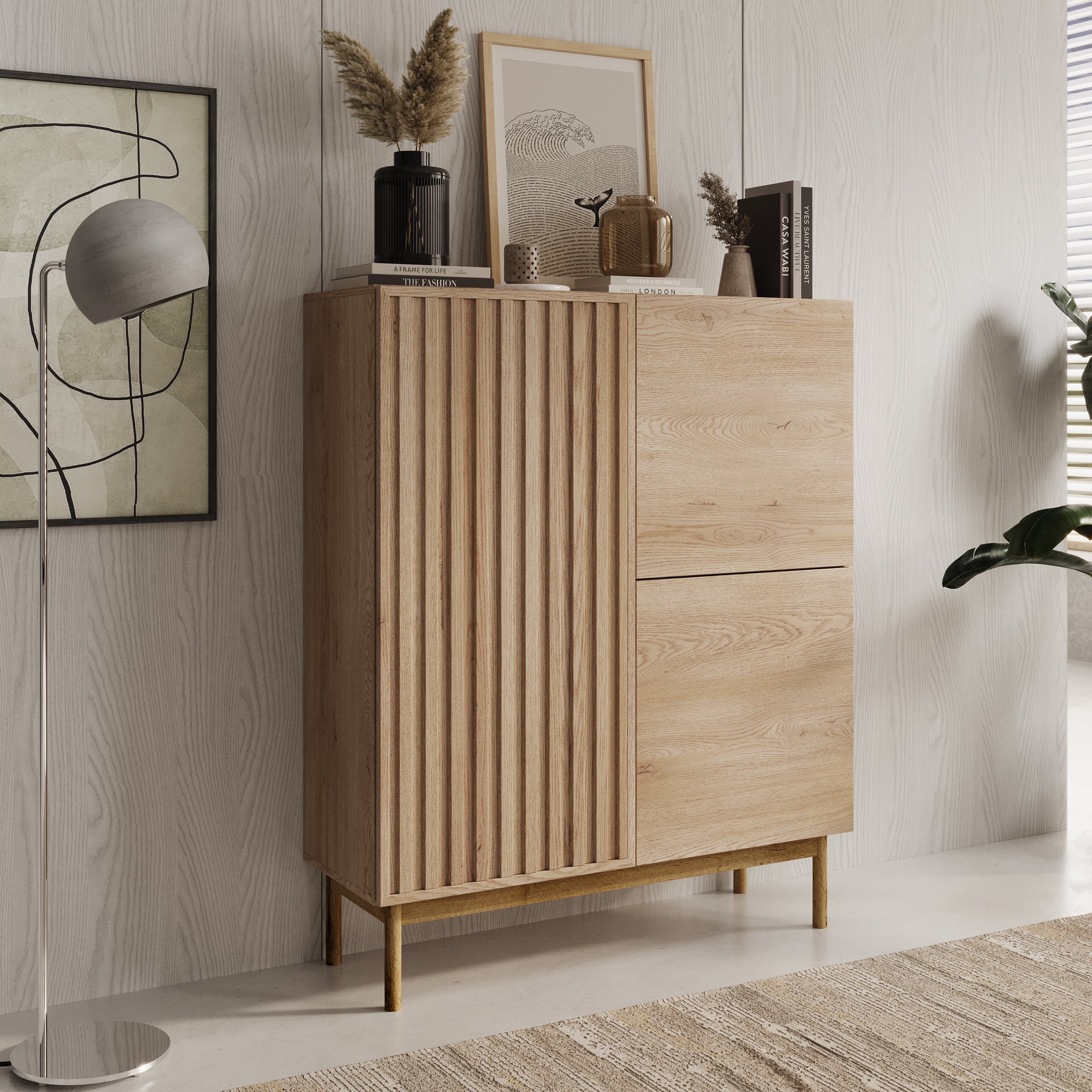 Meubella - Dressoir Storm - Eiken - 106 cm