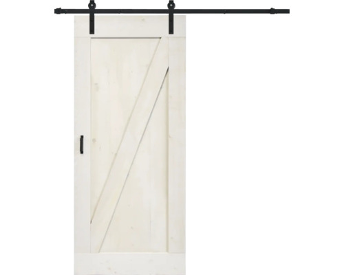 Pertura schuifdeur complete set Yorick Z-Brace Vintage wit 950x2150 mm incl. looprail met rol, krukset