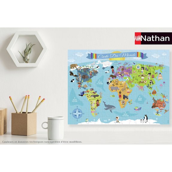 Puzzle 150 pièces - Carte du monde