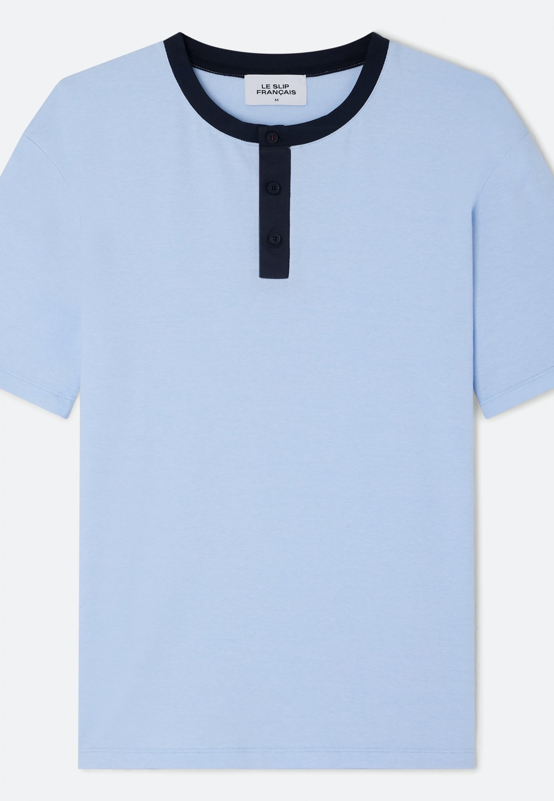 Ensemble de pyjama t-shirt et short en coton-Ensemble Pyjama Yvan Bleu ciel