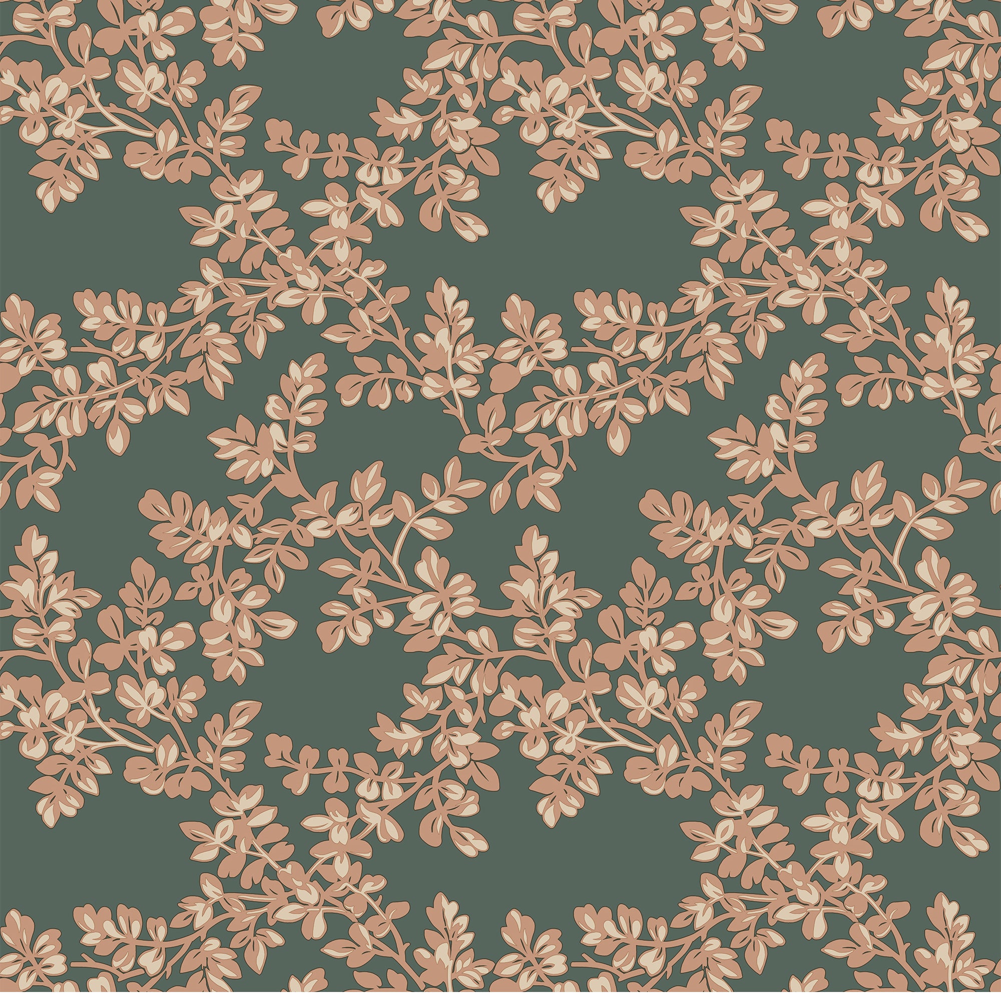 Laura Ashley Burnham Behang - Planten - 10mx52cm - Grijs