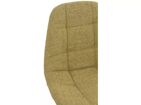 Chaise de bureau - Tissu & Métal chromé - Vert - Emil