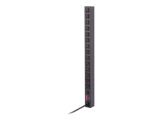 APC Basic Rack-Mount PDU - Strømfordelingsenhed (rackversion) - AC 120 V - input: NEMA 5-15 - output-stikforbindelser: 14 (NEMA 5-15) - 3.7 m ledning - sort - for P/N: SCL400RMJ1U, SMX1000C, SMX1500RM2UC, SMX1500RM2UCNC, SMX750C, SMX750CNC, SRTL3KRM1