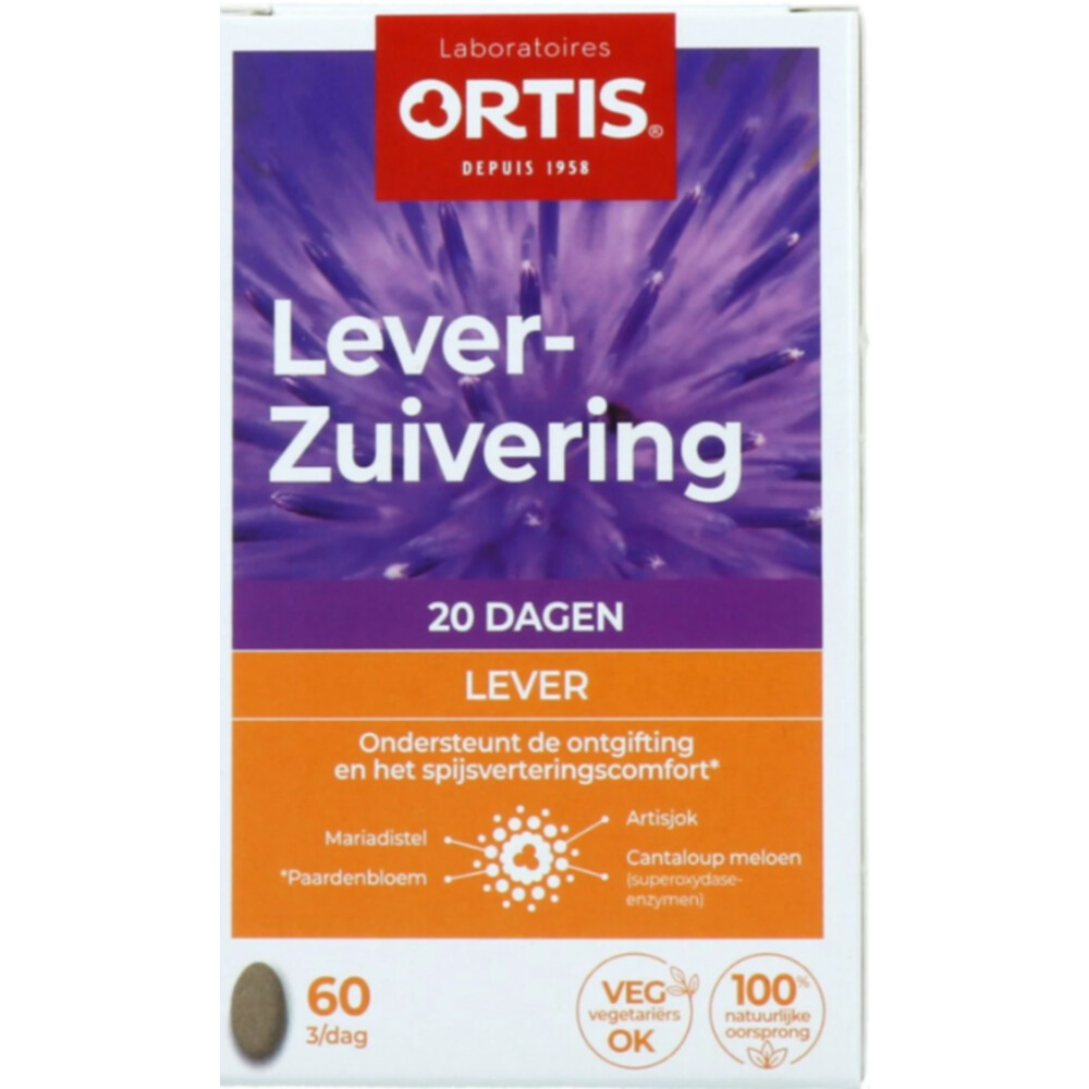 Ortis Methoddrn Lever Zuivering 60 tabletten