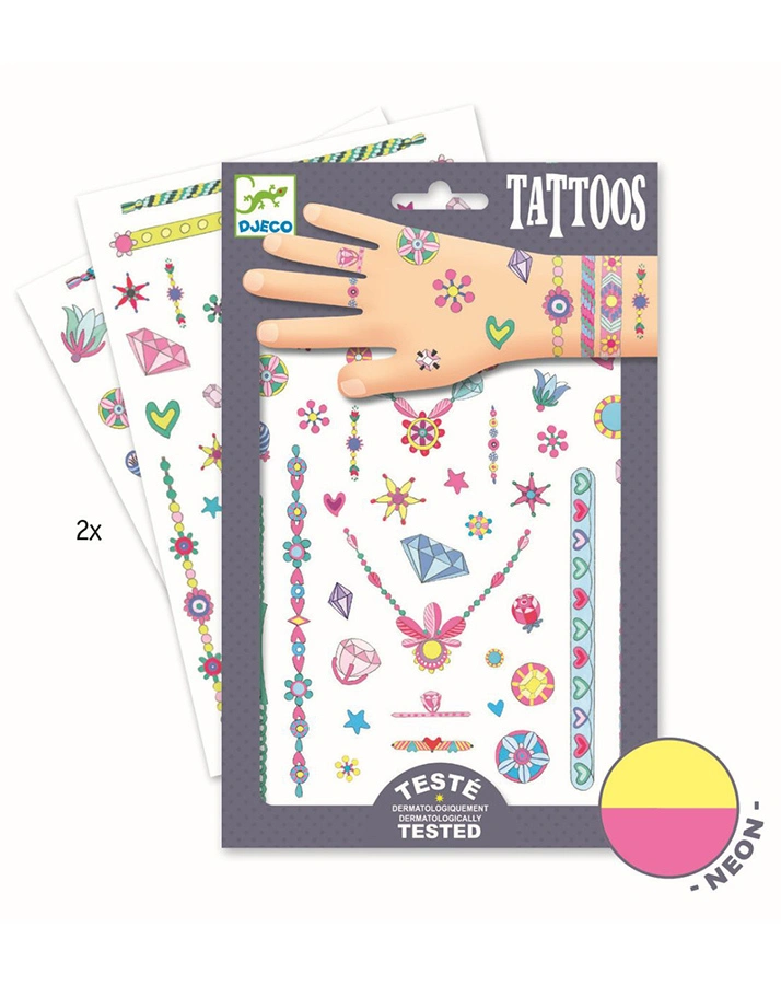 Tattoo-Sticker Jennis SCHMUCK in bunt
