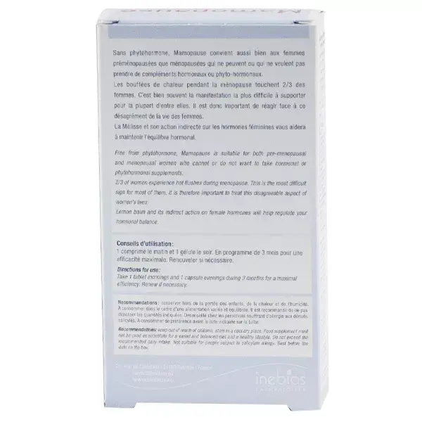 Inebios Mamopausa 30 cápsulas + 30 comprimidos