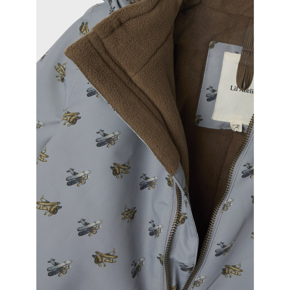 Køb Lil'Atelier Ultimate Grey Airplanes Nmmlasnow10 Flyverdragt Aop Fo Lil