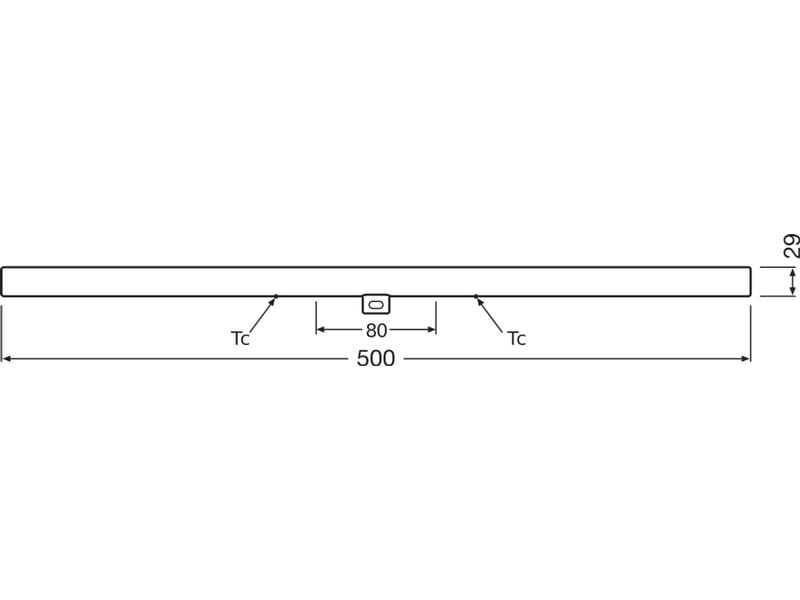 OSRAM Röhre LEDinestra Base, 6W, S14d, Warmweiss Stabförmige LED-Lampen