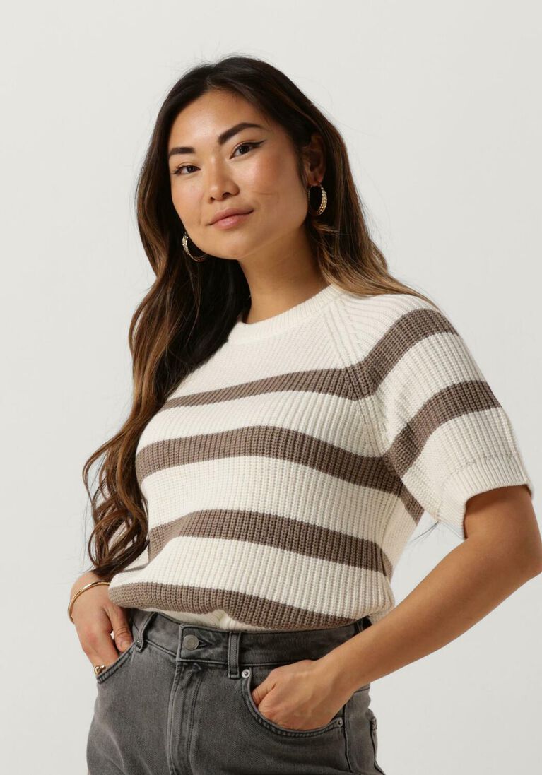 SELECTED FEMME witte selected femme trui slfbloomie ss knit o-neck