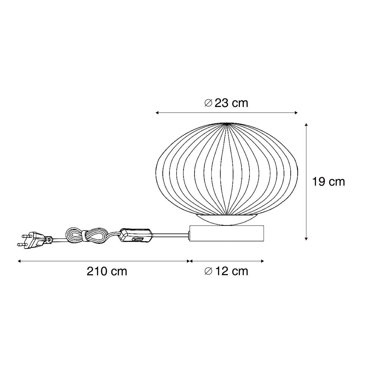 Design tafellamp zwart met smoke glas - Mochi